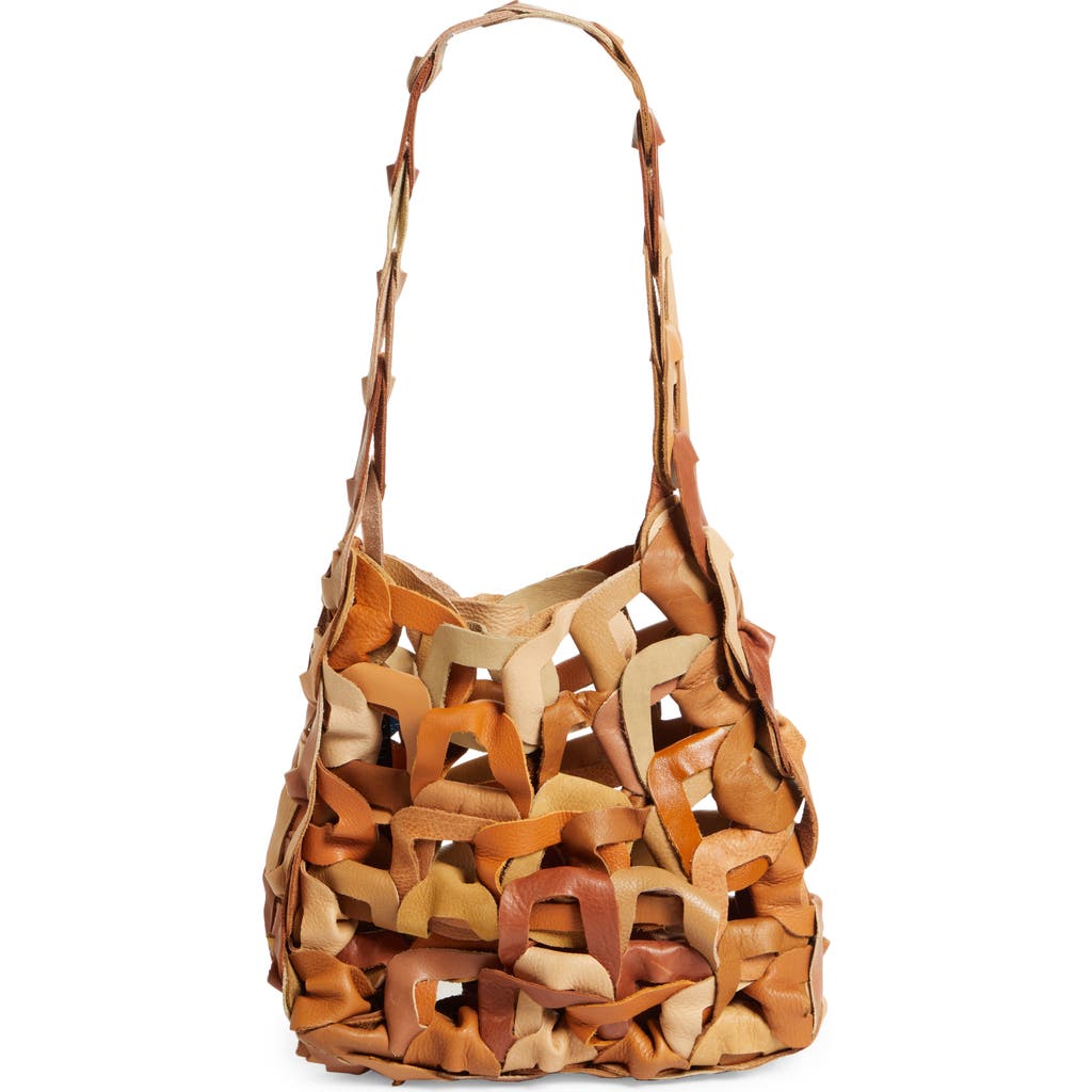 SC103 Links Leather Shoulder Bag in Saddle