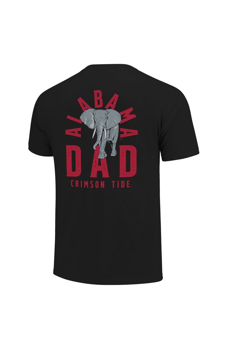 IMAGE ONE Men's Black Alabama Crimson Tide Father's Day Mascot Overlay T-Shirt, Alternate, color, Black