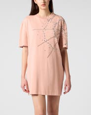 PHILIPP PLEIN T-Shirt Dress Spiderweb Strass Women