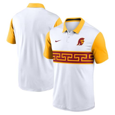 Men's Nike White/Gold USC Trojans Athletic Prep Alt Logo Vapor Performance Polo