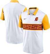 Nike Men's Nike White/Gold USC Trojans Athletic Prep Alt Logo Vapor Performance Polo