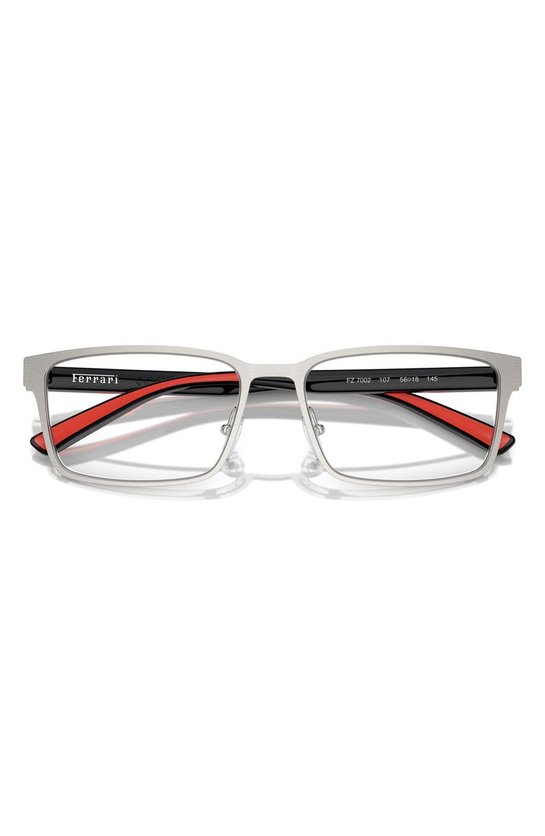 Scuderia Ferrari 56mm Rectangle Optical Glasses, Alternate, color,