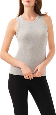 Halogen® Fitted Ribbed Tank Top