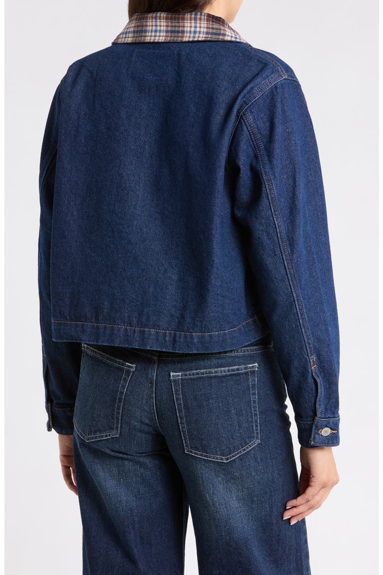 Relaxed Patch Pocket Denim Jacket, Alternate, color, BLUE/ IRON HAND