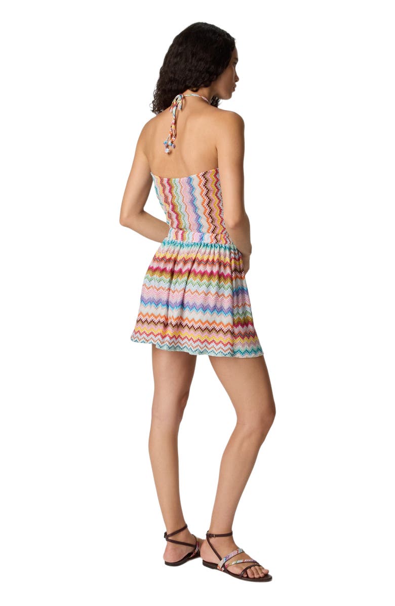Missoni Short Jumpsuit In Lamé Viscose With Pixel-effect Zigzag Pattern, Alternate, color, Multicoloured