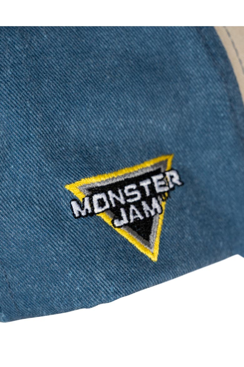 Adjustable Strapback Baseball Cap, Alternate, color, Monster Jam Blue Cream