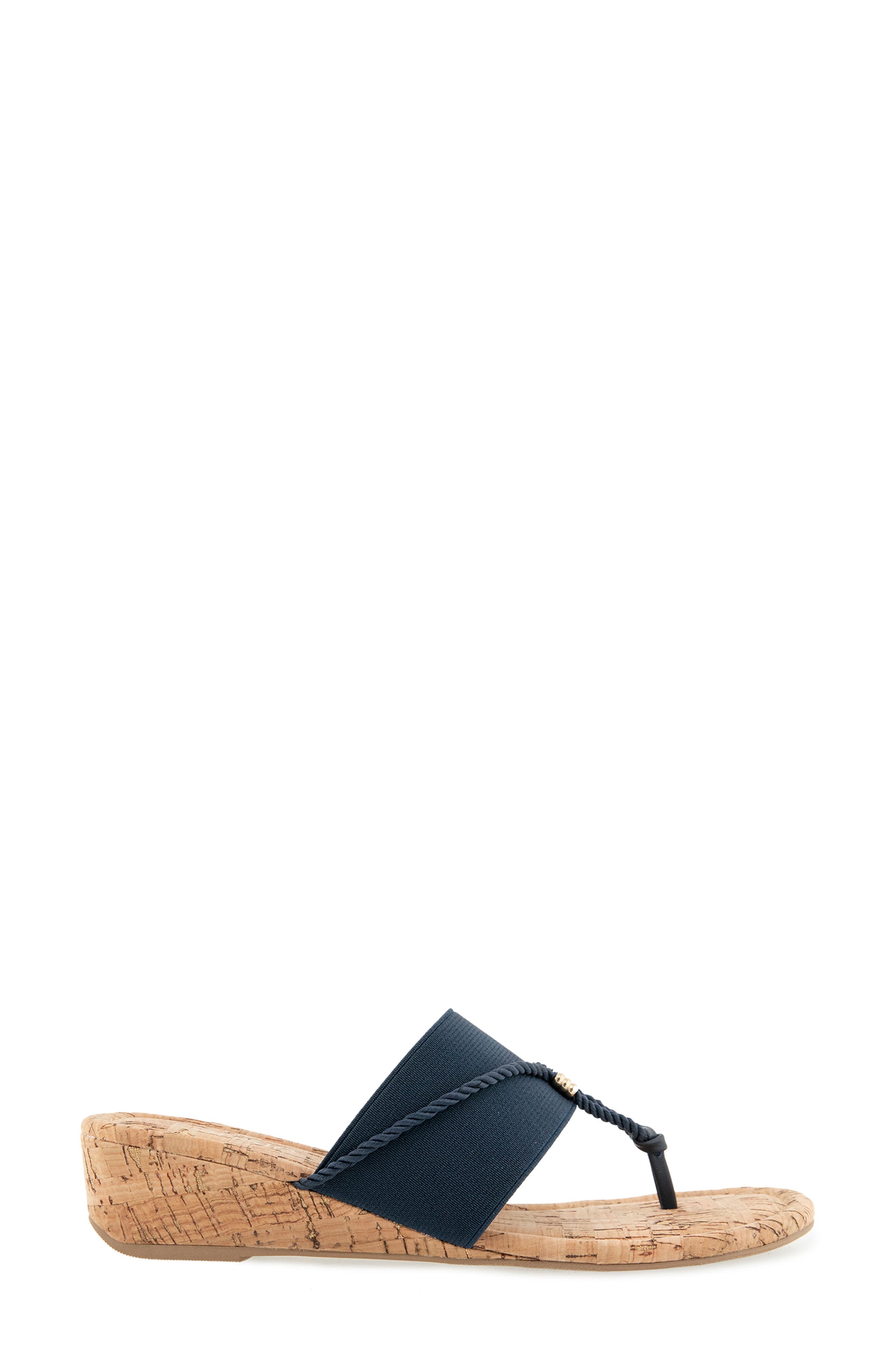 Deborah Wedge Sandal, Alternate, color, NAVY