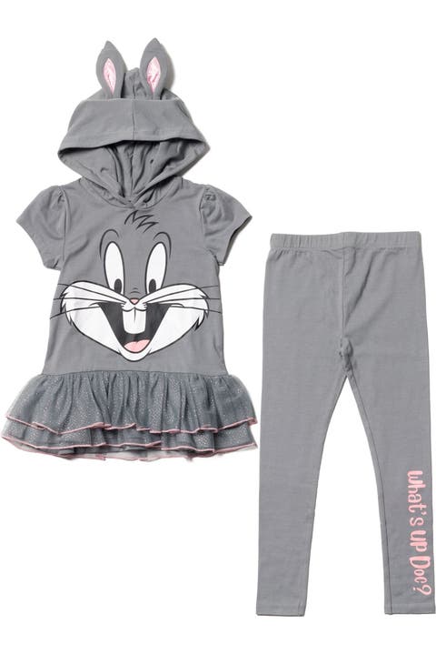 Buggs Bunny 2-Piece Hooded Tee and Leggings Set