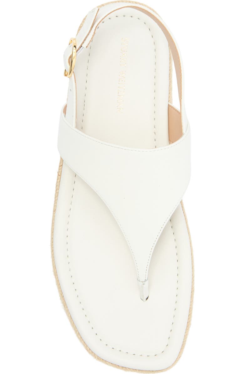 Stuart Weitzman Mel Espadrille Flatform Sandal, Alternate, color, White.