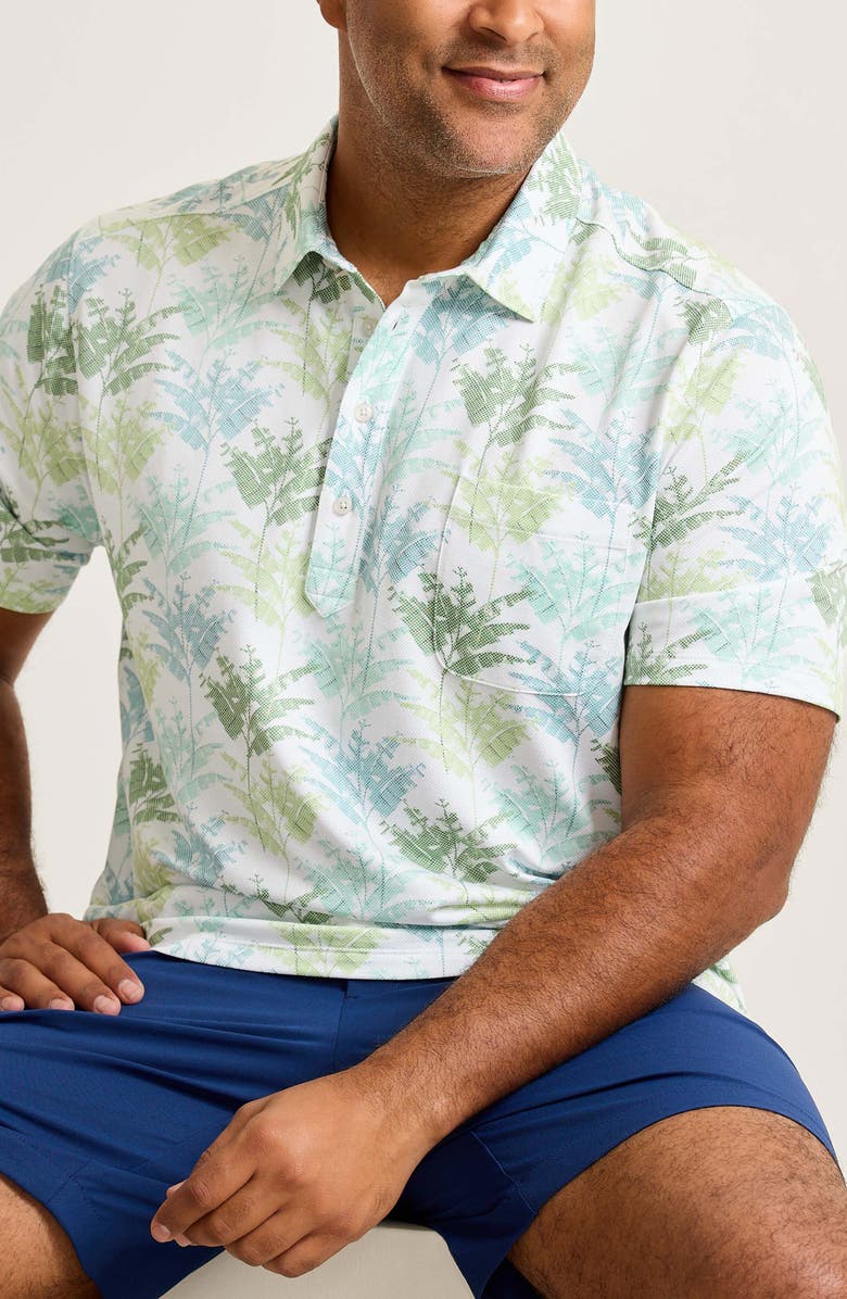 Tommy Bahama San Lucio Verde Palms Cotton Blend Polo, Main, color, Elm