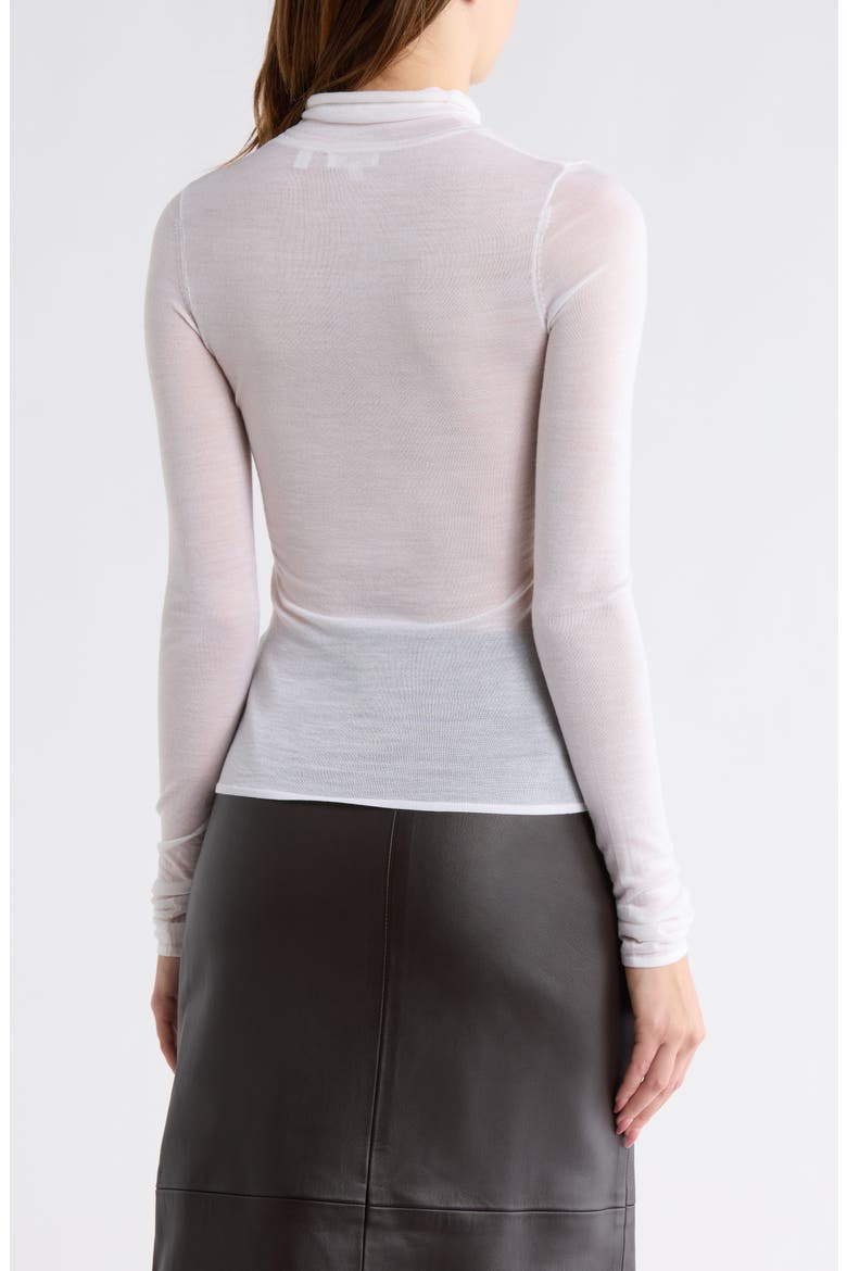 Hayes Long Sleeve Merino Wool Turtleneck Top, Alternate, color, WHITE