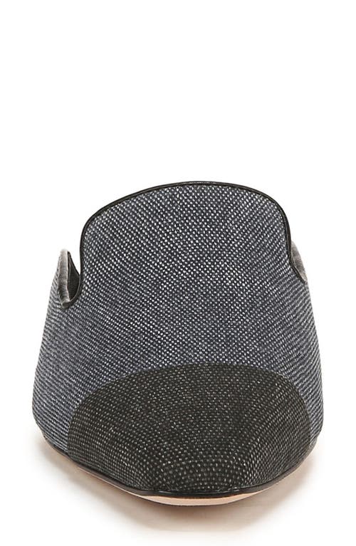 Veronica Beard Cecile Cap Toe Mule In Indigo Blue/black