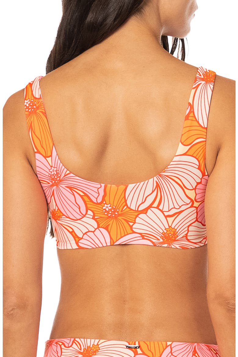 Retro Bloom Dazzle Bikini Top, Alternate, color, OPEN PINK