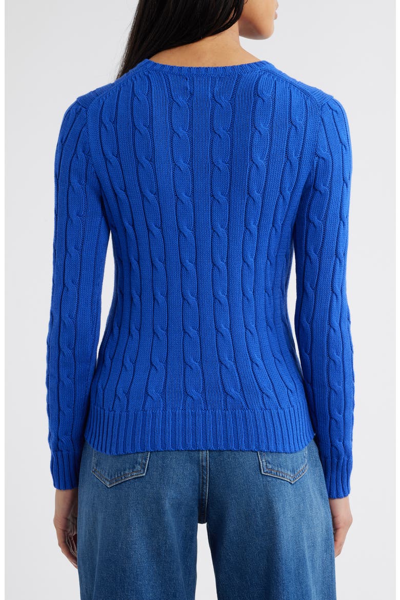 Julianna Cotton Cable Sweater, Alternate, color, RUGBY ROYAL