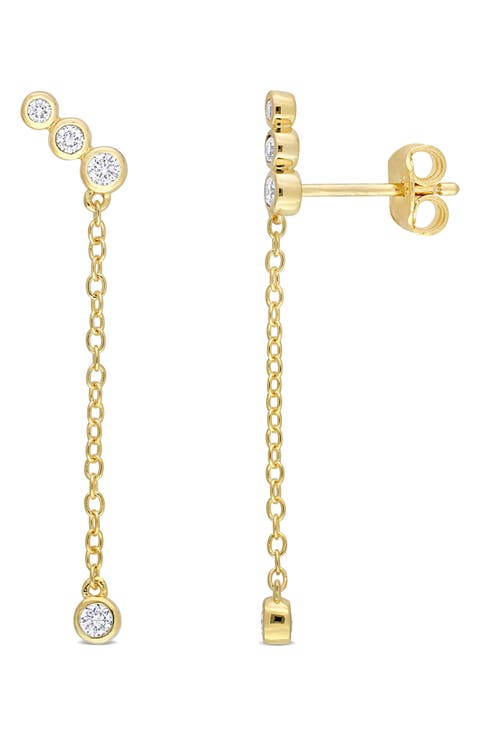 Lab Grown Diamond Drop Earrings - 0.21ct.