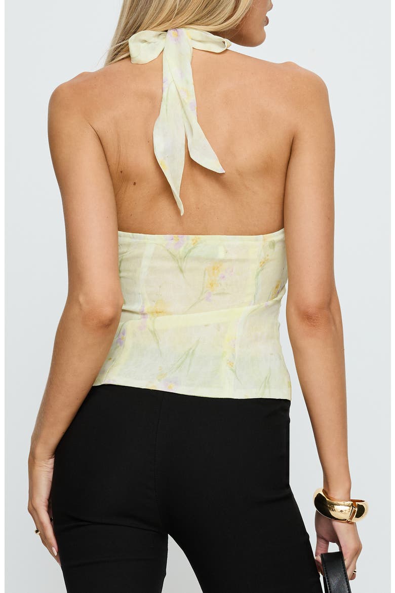Dymond Print Halter Top, Alternate, color, YELLOW FLORAL