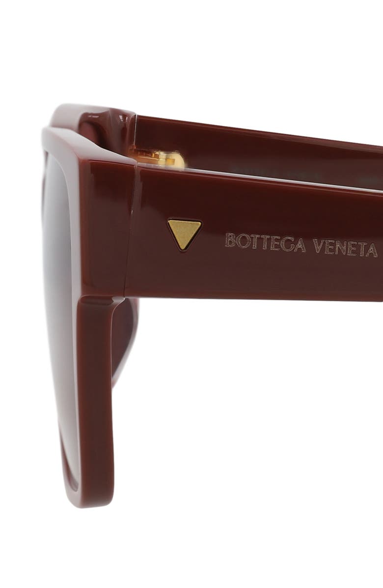 Bottega Veneta 59mm Square Sunglasses, Alternate, color, Burgundy Burgundy Red