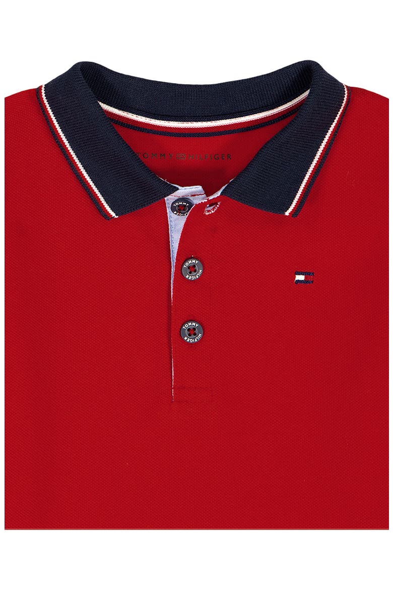 Polo Romper, Alternate, color, RED