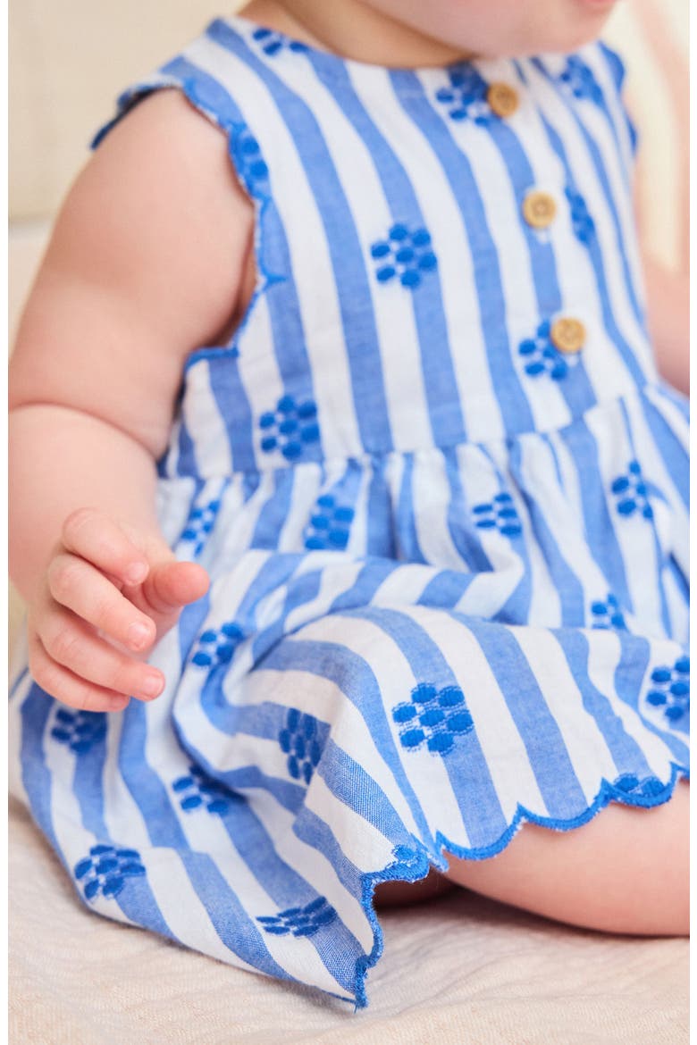 Kids' Stripe Frill Sundress, Alternate, color, BLUE