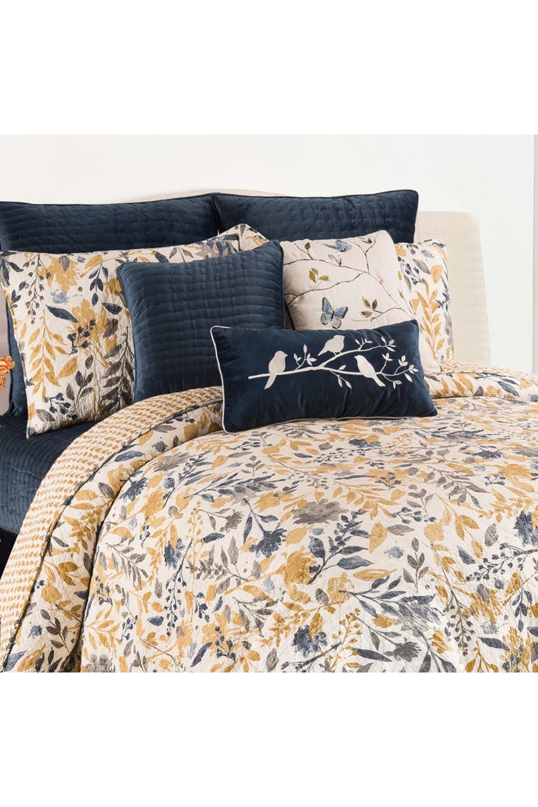 Natural Home Cotton Quilt Set - Reversible and Machine Washable, Main, color, Yellow