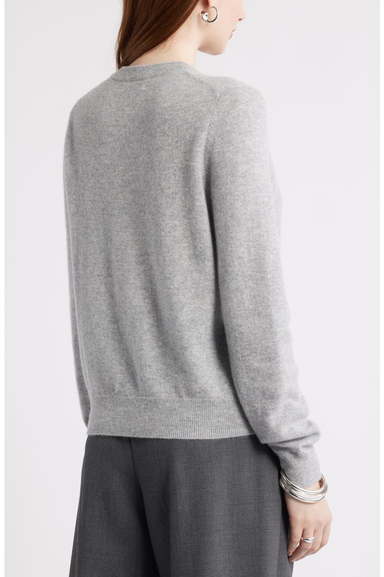 Cashmere Button-up Cardigan, Alternate, color, GREY SILK HEATHER