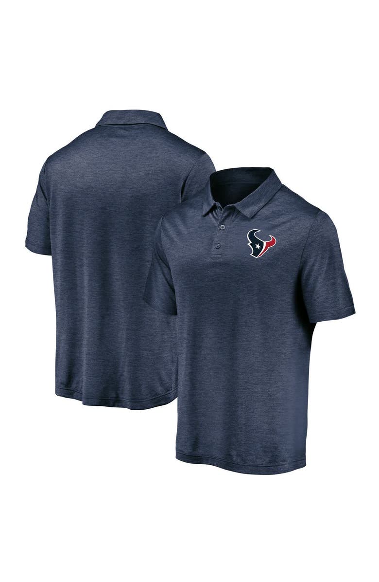 MAJESTIC Men's Majestic Navy Houston Texans Iconic Striated Polo, Main, color,
