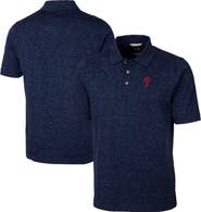 Cutter & Buck Men's Cutter & Buck Heathered Navy Philadelphia Phillies Advantage Space Dye Tri-Blend Polo