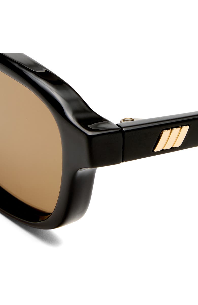 Le Specs Honey Pot 55mm Oval Sunglasses, Alternate, color, Black / Brown Mono
