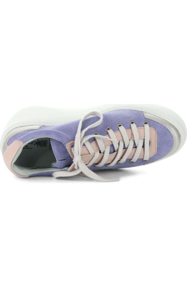 Fly London Dufy Platform Wedge Sneaker, Alternate, color, Silver/ Plpink/ Violet