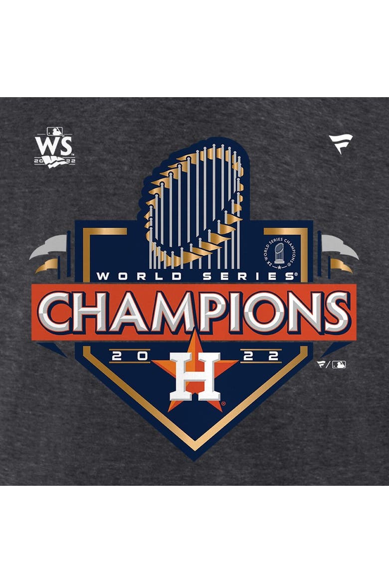 Men's Fanatics Branded Heather Charcoal Houston Astros 2022 World Series Champions Locker Room Big & Tall T-Shirt, Alternate, color, Heather Charcoal
