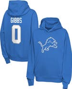 Nike Youth Nike Jahmyr Gibbs Blue Detroit Lions Name & Number Club Fleece Hoodie