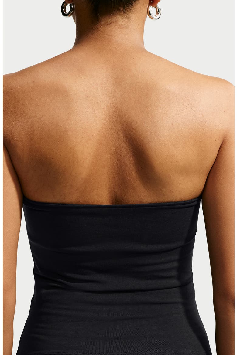 Performance Strapless Tube Top, Alternate, color, BLACK/ METALLIC SILVER