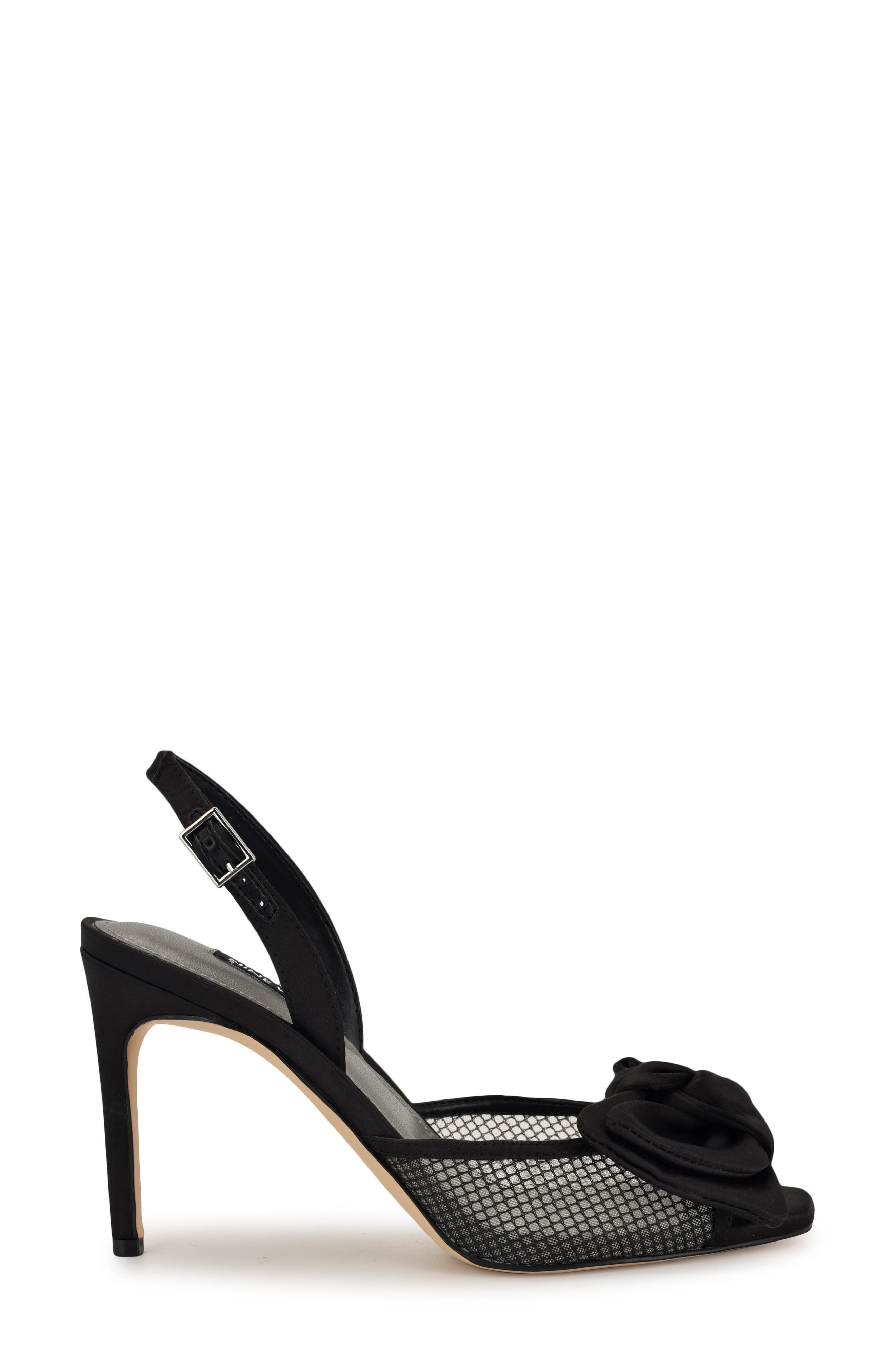 Nine West Gergia Slingback Sandal, Alternate, color, Black