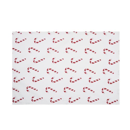 C & F Home C&f Home Candy Cane Wishes Towel In White