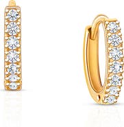 Tiny Blessings 14K Gold 9mm Timeless Pavé Huggie Hoop Earrings