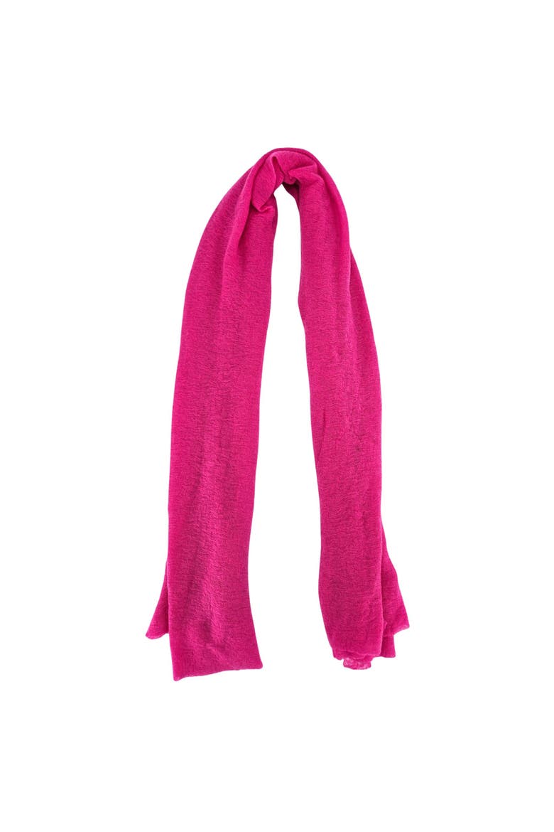 Small Cashmere Plain Scarf, Alternate, color, Berry