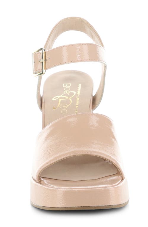 Bos. & Co. Finlee Ankle Strap Platform Sandal In Beige