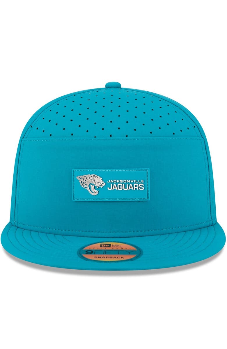 New Era Men's New Era Teal Jacksonville Jaguars 2025 Sideline  Split Panel 9FIFTY Snapback Hat, Alternate, color, Teal