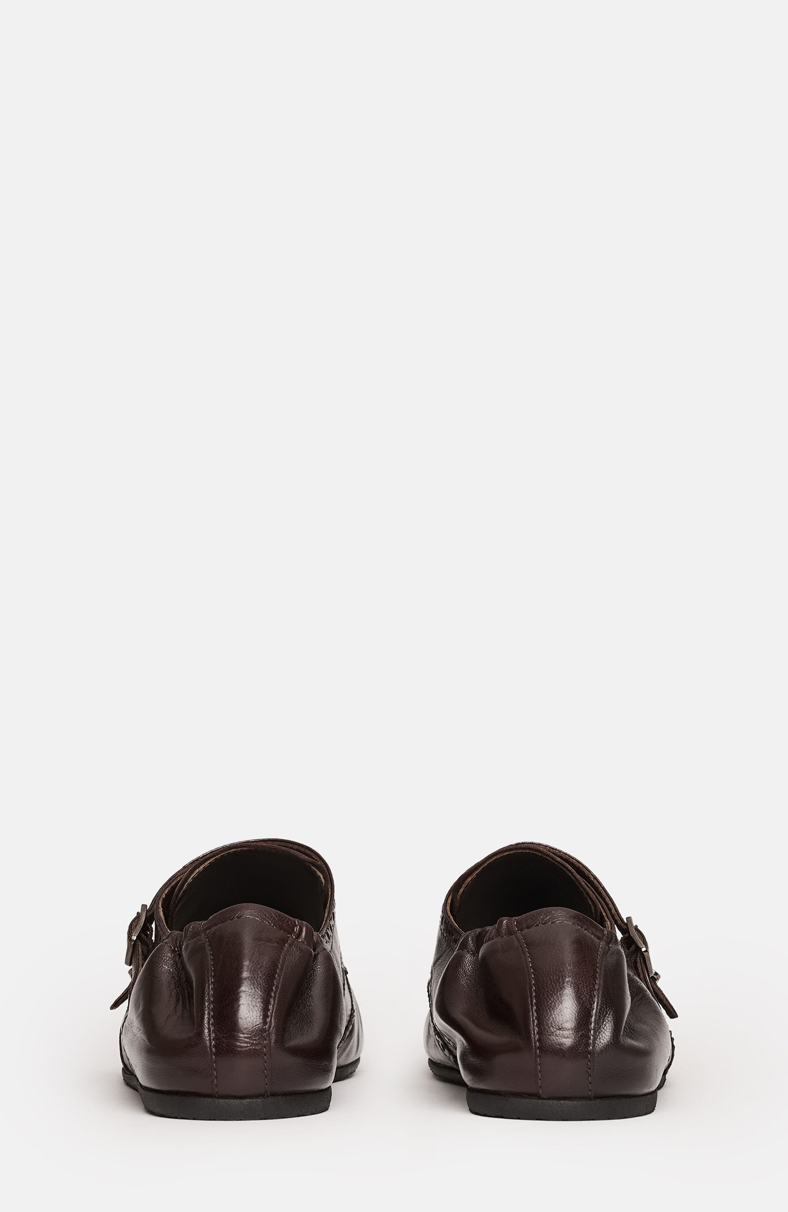 Johnny Monk Strap Shoes, Alternate, color, Dark Brown - Calf