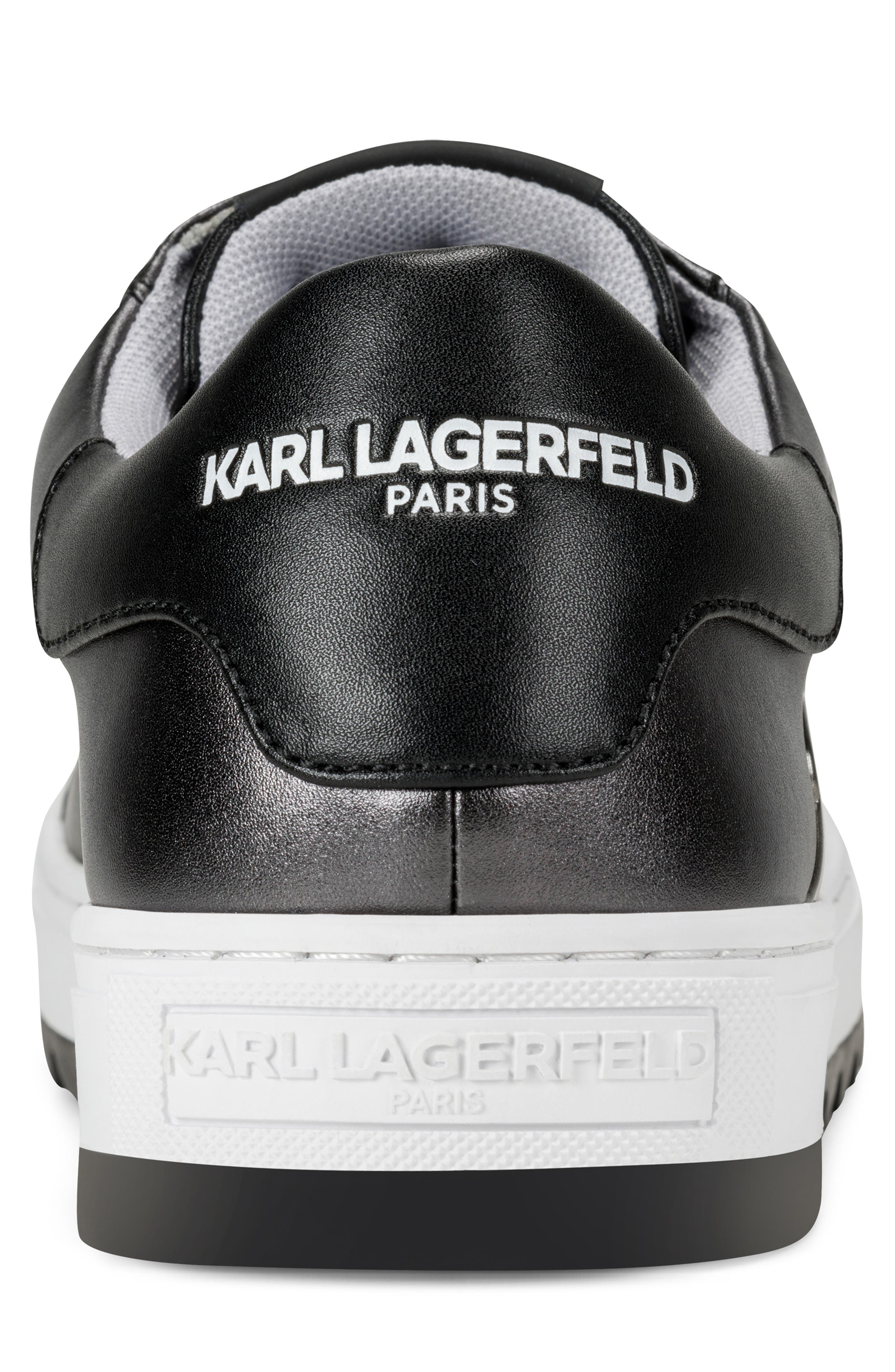 KARL LAGERFELD PARIS Matho Colorblock Sneaker, Alternate, color, Black/ Gunmetal