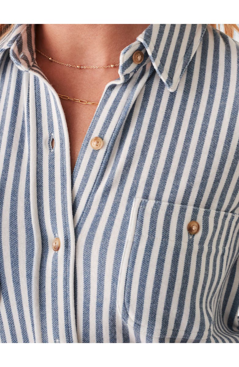 Faherty Legend Stripe Shirt, Alternate, color, Navy Blazer Stripe
