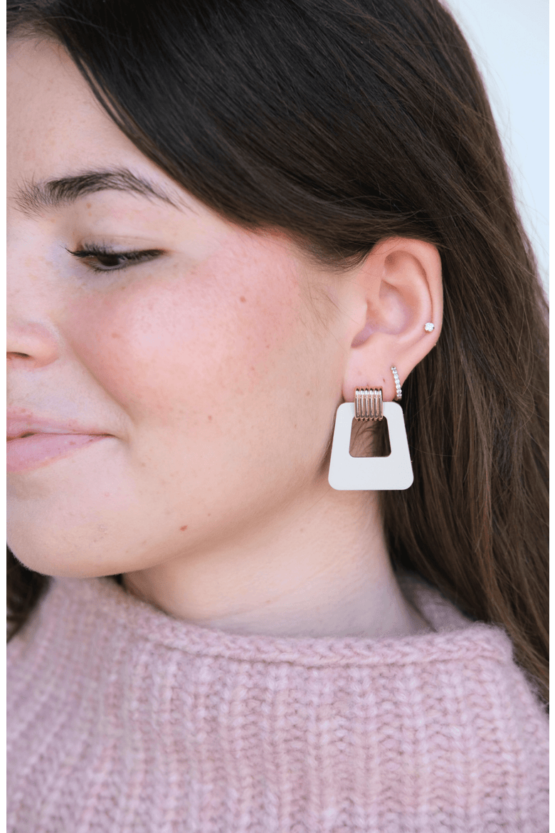 Avery Earrings, Alternate, color, Silver