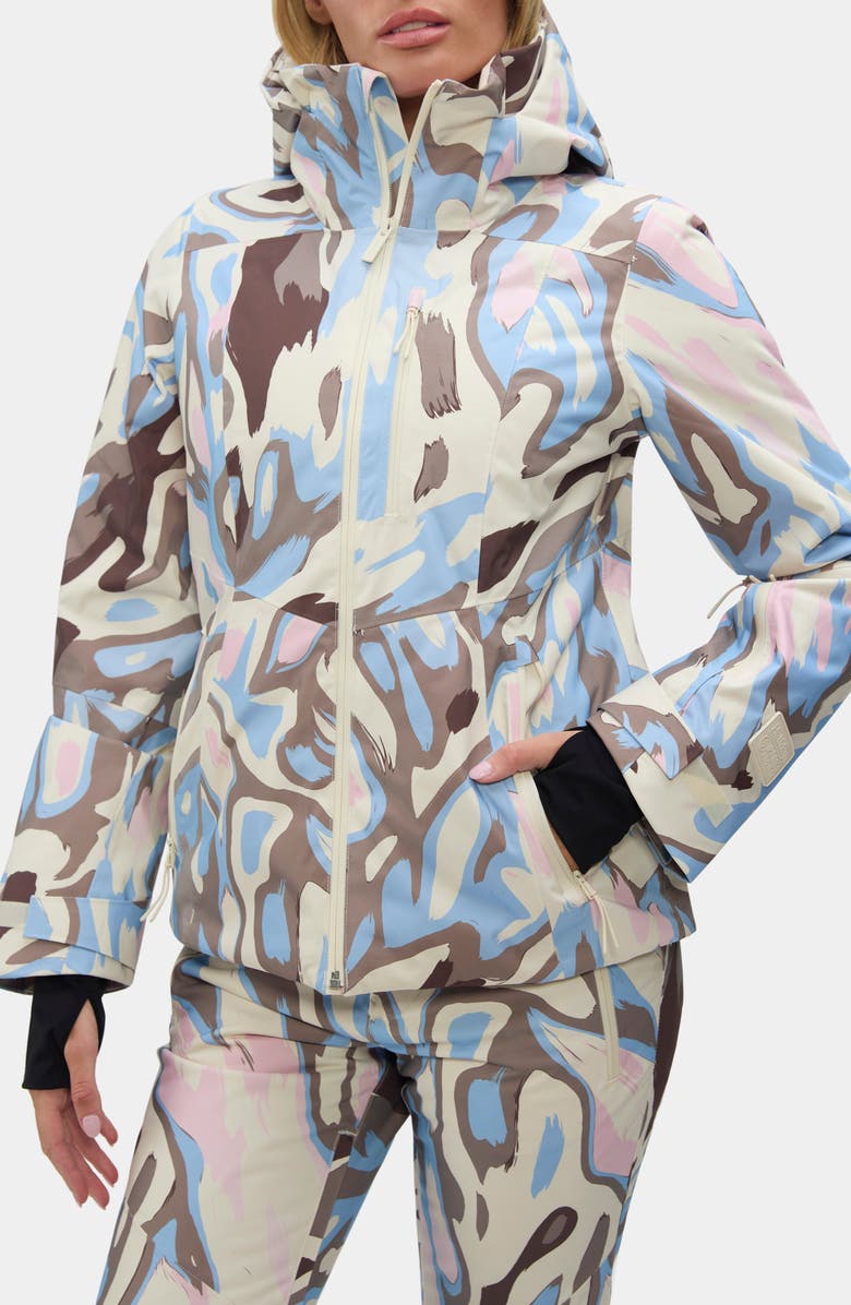 Halfdays Lawrence Waterproof Abstract Print Ski Jacket, Main, color,