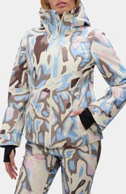 Halfdays Lawrence Waterproof Abstract Print Ski Jacket