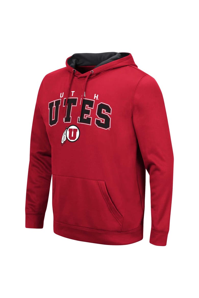 Men's Colosseum Red Utah Utes Resistance Pullover Hoodie, Alternate, color, Red