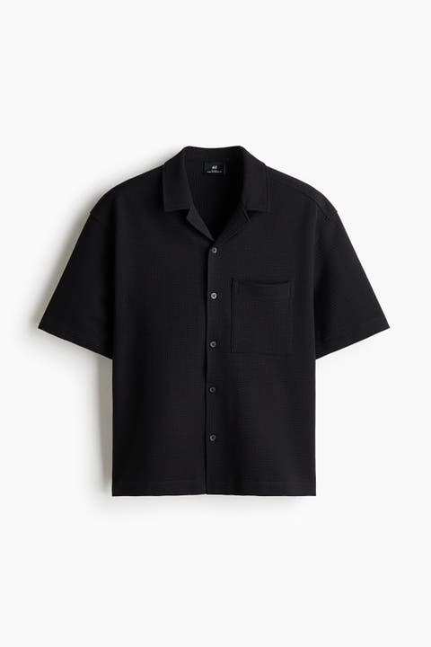 Relaxed Fit Waffled Resort Shirt