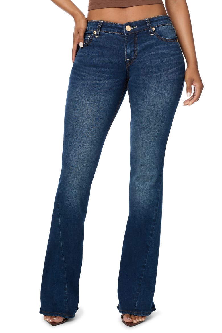 Joey Big T Low Rise Flare Jeans, Main, color, DARK TRUE WESTERN WASH