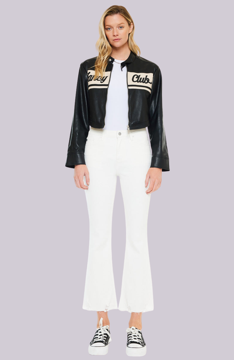 Volumina Essentials High Rise Crop Bootcut Jeans