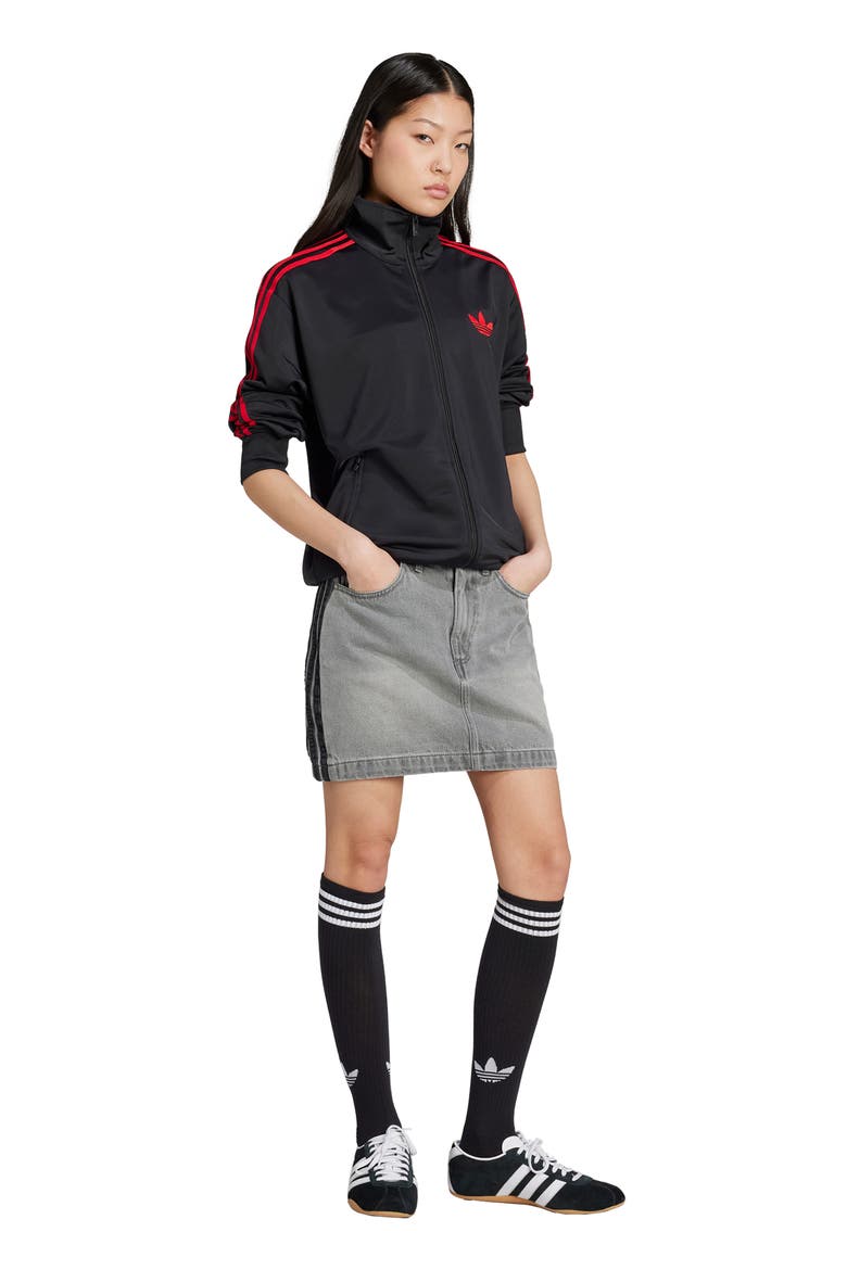 Firebird Recycled Polyester Track Jacket, Alternate, color, BLACK/ BETTER SCARLET