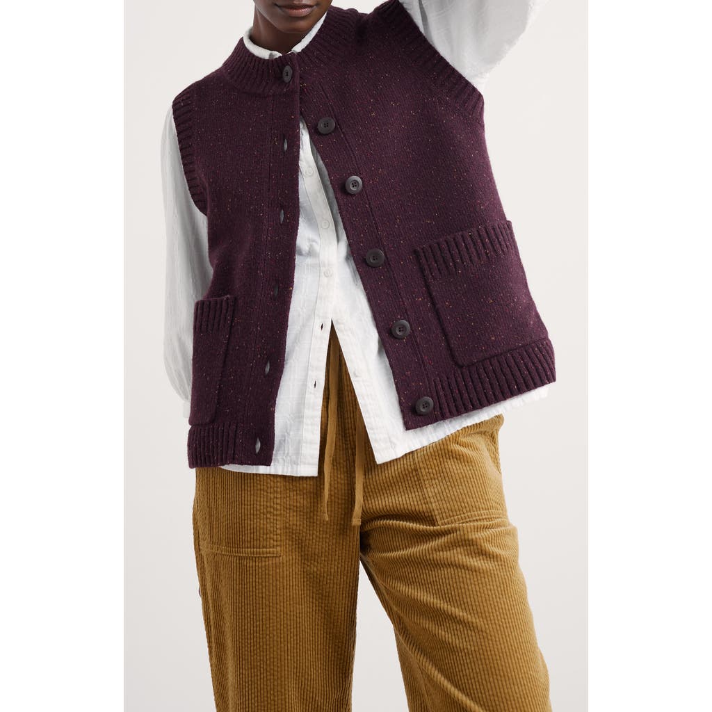 Seasalt Cornwall Harbour Sands Wool Blend Sweater Vest In Multi